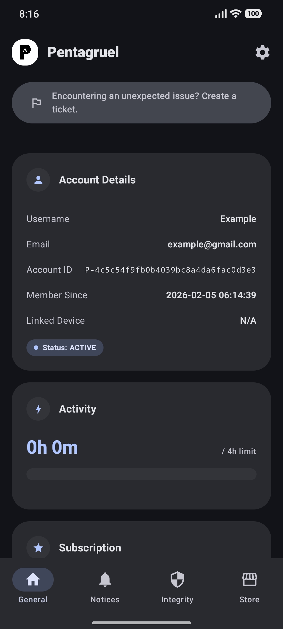 Activity Meter UI